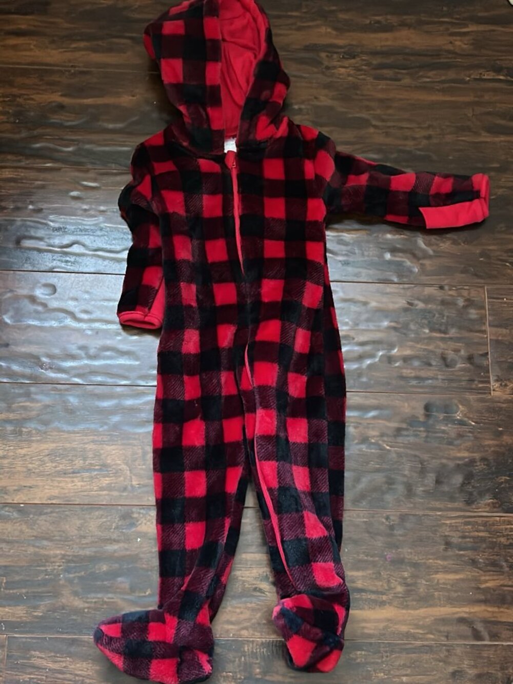 3 to 6M flannel fleece onesie